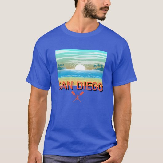San Diego Design - basic donker T-shirt (Voorkant)
