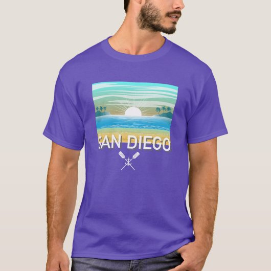 San Diego Design - basic donker T-shirt (Voorkant)