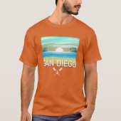 San Diego Design - basic donker T-shirt (Voorkant)