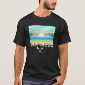 San Diego Design - basic donker T-shirt (Voorkant)