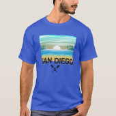 San Diego Design - basic donker T-shirt (Voorkant)