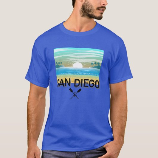 San Diego Design - basic donker T-shirt (Voorkant)