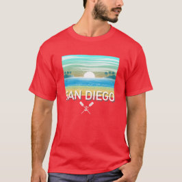 San Diego Design - basic donker T-shirt