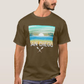 San Diego Design - basic donker T-shirt (Voorkant)
