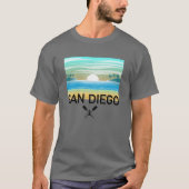 San Diego Design - basic donker T-shirt (Voorkant)