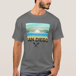 San Diego Design - basic donker T-shirt