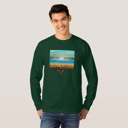 San Diego Design - Basic T-shirt met lange mouwen (Voorkant volledig)