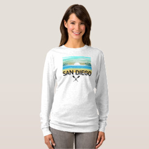 San Diego Design - Basic T-shirt met lange mouwen