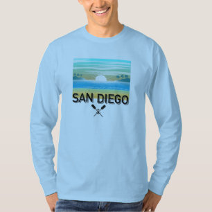 San Diego Design - Basic T-shirt met lange mouwen