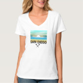 San Diego Design - Dames Basic V-hals T-shirt (Voorkant)