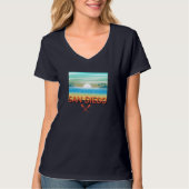 San Diego Design - Dames Basic V-hals T-shirt (Voorkant)