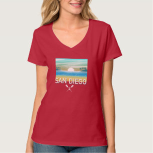 San Diego Design - Dames Basic V-hals T-shirt
