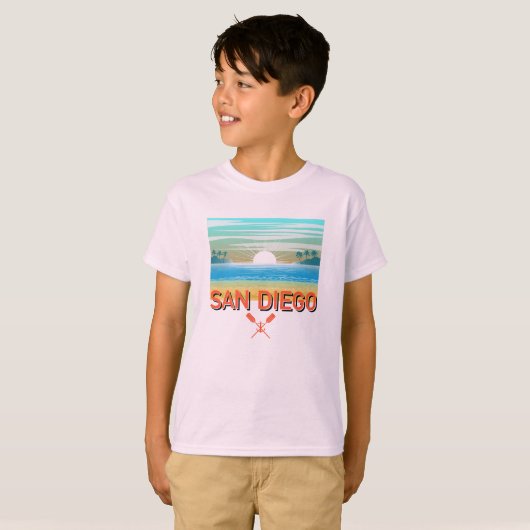 San Diego Design - Kids' Basic T-Shirt (Voorkant volledig)