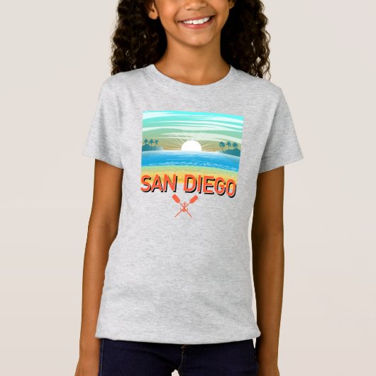 San Diego Design - T-shirt voor meisjes (Voorkant)