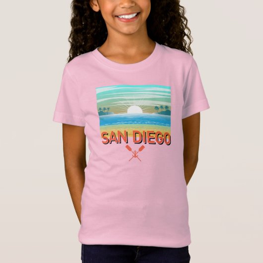 San Diego Design - T-shirt voor meisjes (Voorkant)