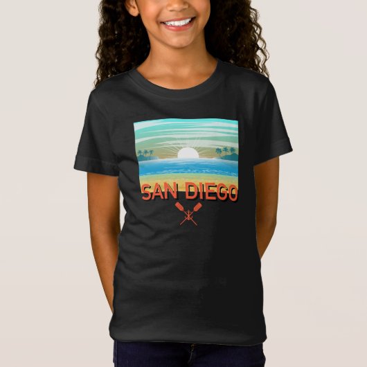 San Diego Design - T-shirt voor meisjes (Voorkant)