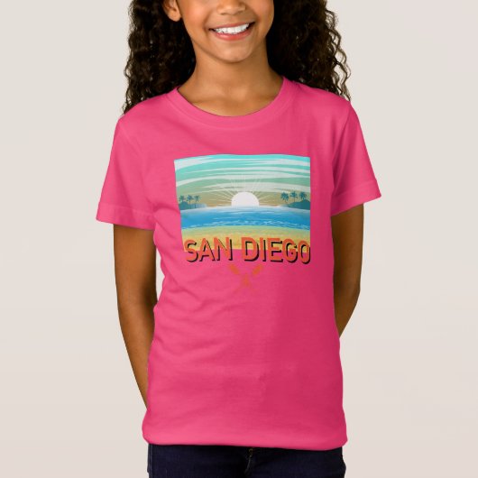 San Diego Design - T-shirt voor meisjes (Voorkant)