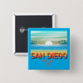 San Diego Design - Vierkante Button (Voorkant /achterkant)