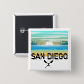 San Diego Design - Vierkante Button (Voorkant /achterkant)