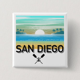 San Diego Design - Vierkante Button