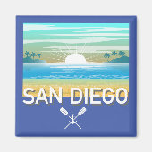 San Diego Design - Vierkante magneet (Voorkant)