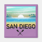 San Diego Design - Vierkante magneet (Voorkant)