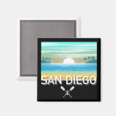 San Diego Design - Vierkante magneet (Voorkant / Achterkant)