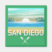 San Diego Design - Vierkante magneet (Voorkant)