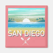 San Diego Design - Vierkante magneet (Voorkant)