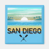 San Diego Design - Vierkante magneet (Voorkant)