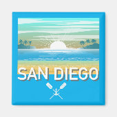 San Diego Design - Vierkante magneet (Voorkant)