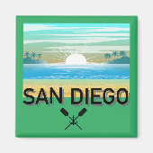 San Diego Design - Vierkante magneet (Voorkant)