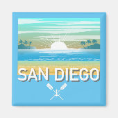 San Diego Design - Vierkante magneet (Voorkant)