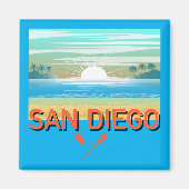 San Diego Design - Vierkante magneet (Voorkant)