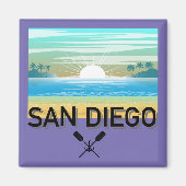San Diego Design - Vierkante magneet (Voorkant)
