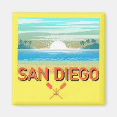 San Diego Design - Vierkante magneet (Voorkant)