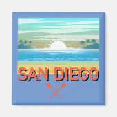 San Diego Design - Vierkante magneet (Voorkant)