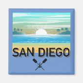 San Diego Design - Vierkante magneet (Voorkant)