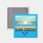 San Diego Design - Vierkante magneet (Voorkant / Achterkant)