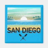 San Diego Design - Vierkante magneet (Voorkant)