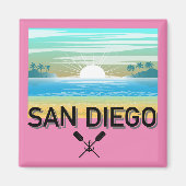 San Diego Design - Vierkante magneet (Voorkant)