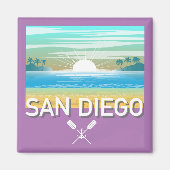 San Diego Design - Vierkante magneet (Voorkant)