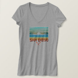 San Diego Design - Vrouwen Bella+Canvas Jersey V-N T-shirt