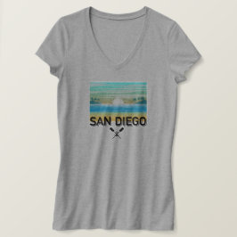 San Diego Design - Vrouwen Bella+Canvas Jersey V-N T-shirt