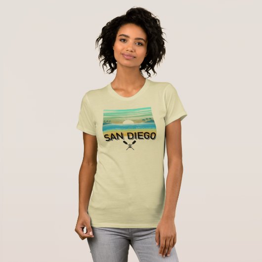 San Diego Design - Vrouwen Bella+Canvas Slim Fit T T-shirt (Voorkant volledig)