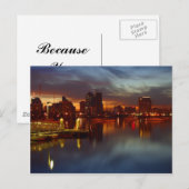 San Diego Docks Night Briefkaart (Voorkant / Achterkant)