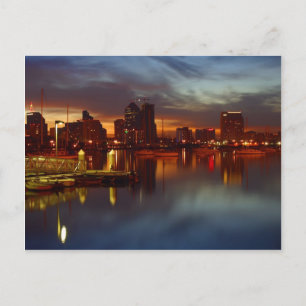 San Diego Docks Night Briefkaart