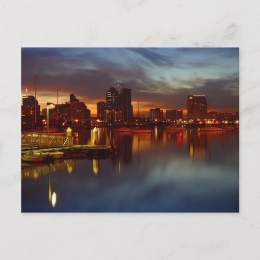 San Diego Docks Night Briefkaart (Voorkant)