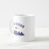 San Diego Downtown Skyline Cali Dreaming Koffiemok (Voorkant links)
