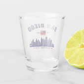 San Diego Downtown Skyline Cali Dreaming Shot Glas (Achterkant)